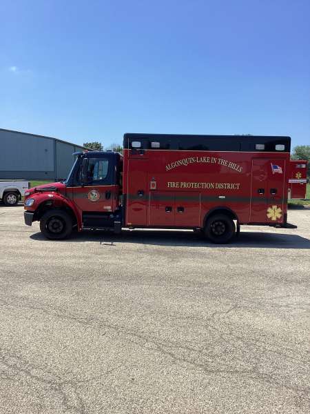 Photo of Algonquin Fire Department new delivery outside shot.