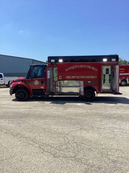 Photo of Algonquin Fire Department new delivery outside shot.