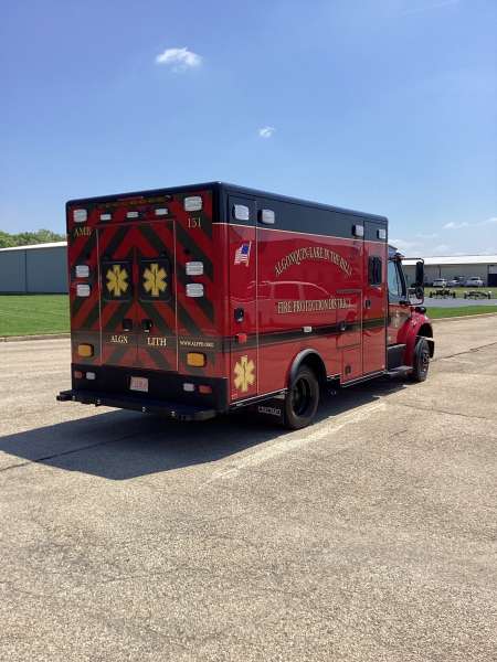 Photo of Algonquin Fire Department new delivery outside shot.
