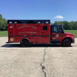 Photo of Algonquin Fire Department new delivery outside shot.