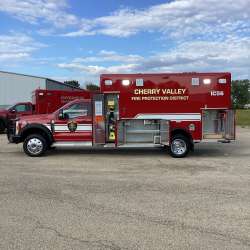 Photo of New delivery Cherry Valley Fire Department exterior view showcasing the hardware