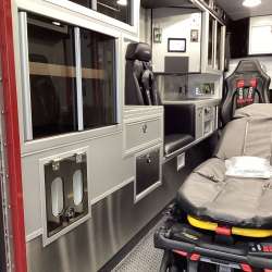 Photo of New delivery Cherry Valley Fire Department interior view showcasing the hardware