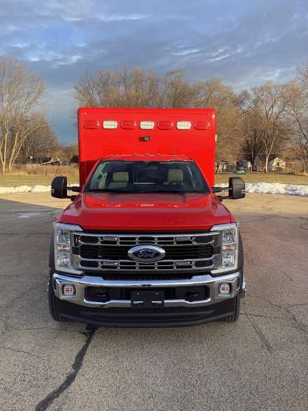 Photo of New Delivery for Chippewa Falls ambulance showcasing the vehicle outside.