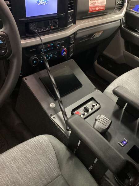 Photo of New Delivery for Chippewa Falls ambulance showcasing the vehicle interior and hardware.