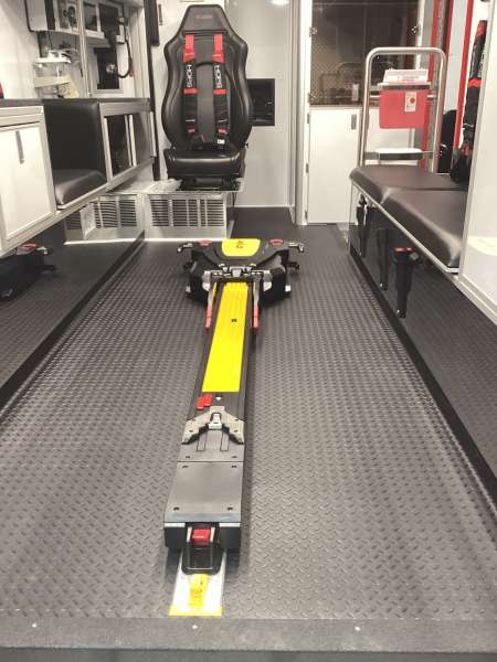 Photo of New Delivery for Chippewa Falls ambulance showcasing the vehicle interior and hardware.