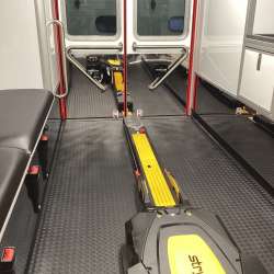 Photo of New Delivery for Chippewa Falls ambulance showcasing the vehicle interior and hardware.