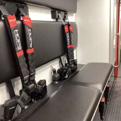 Photo of New Delivery for Chippewa Falls ambulance showcasing the vehicle interior and hardware.