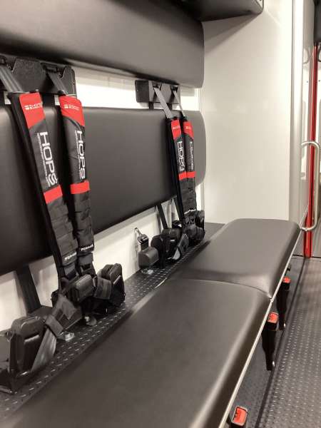 Photo of New Delivery for Chippewa Falls ambulance showcasing the vehicle interior and hardware.