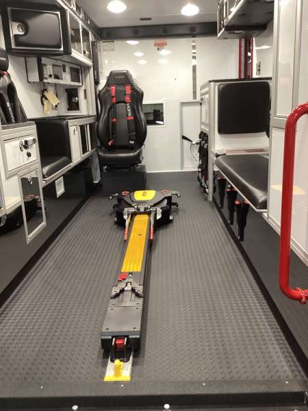Photo of Epworth Fire Department New Delivery interior view.