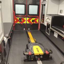 Photo of Epworth Fire Department New Delivery interior view.