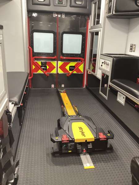 Photo of Epworth Fire Department New Delivery interior view.