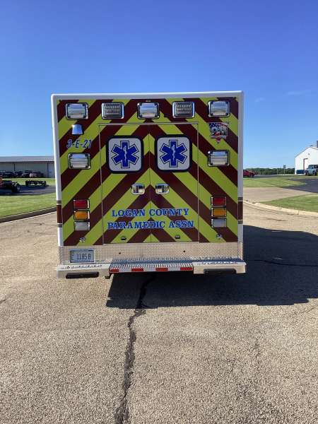 Photo of Logan County Paramedics Ambulance Back View
