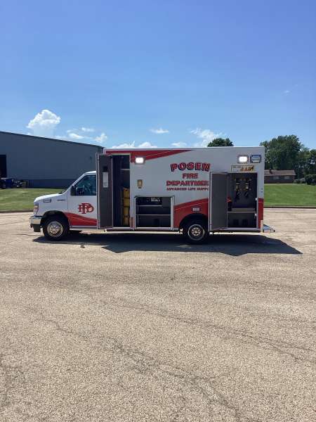 Photo of Village of Posen Ambulance  Side View Open