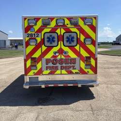 Photo of Village of Posen Ambulance Back View