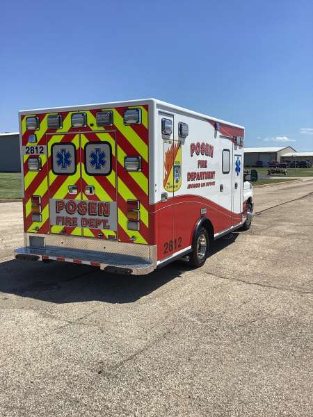 Photo of Village of Posen Ambulance  Side Back Angle View 2