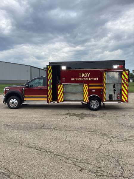 Photo of Troy Fire Protect Dist. Ambulance Side View Opened