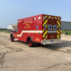 Photo of Highland Park Ambulance Side Back Angle View