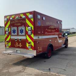 Photo of Highland Park Ambulance Side Back Angle View 2