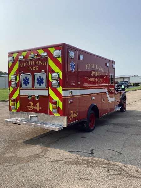 Photo of Highland Park Ambulance Side Back Angle View 2
