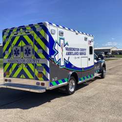 Photo of Washington County Ambulance Side Back Angle View