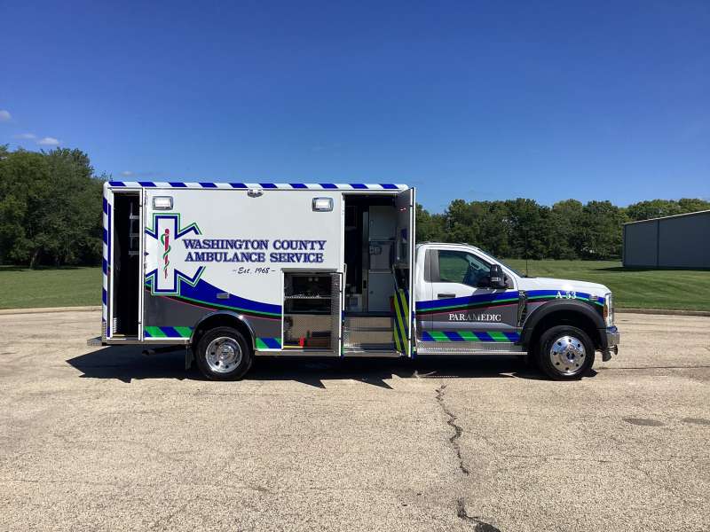 Photo of Washington County Ambulance Side View Opened