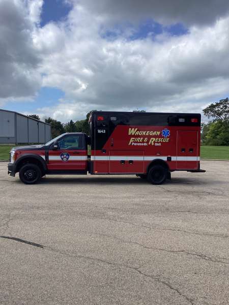Photo of Waukegan Fire & Rescue Ambulance Side View