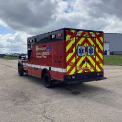 Photo of Waukegan Fire & Rescue Ambulance Side Back View