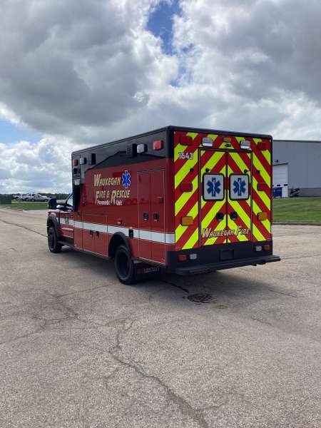 Photo of Waukegan Fire & Rescue Ambulance Side Back View