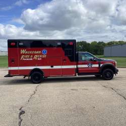 Photo of Waukegan Fire & Rescue Ambulance Side View 2