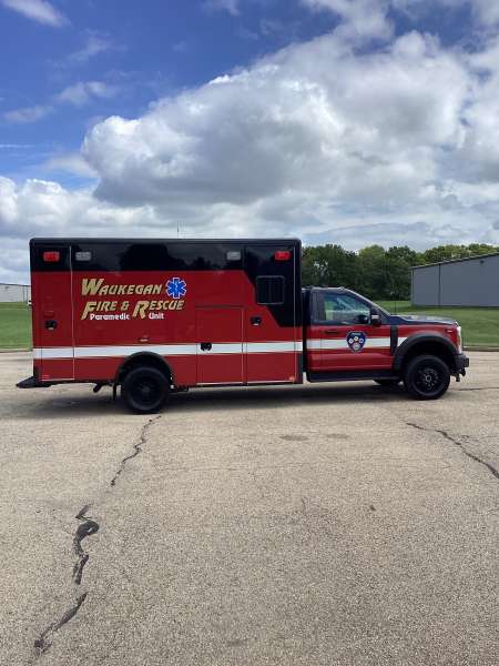 Photo of Waukegan Fire & Rescue Ambulance Side View 2