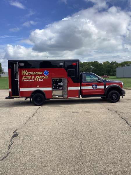 Photo of Waukegan Fire & Rescue Ambulance Side View 2 Opened
