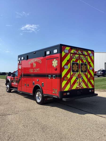 Photo of Homewood Fire Department Ambulance Back Side View 2