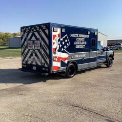 Photo of North Jefferson Ambulance Back Side View