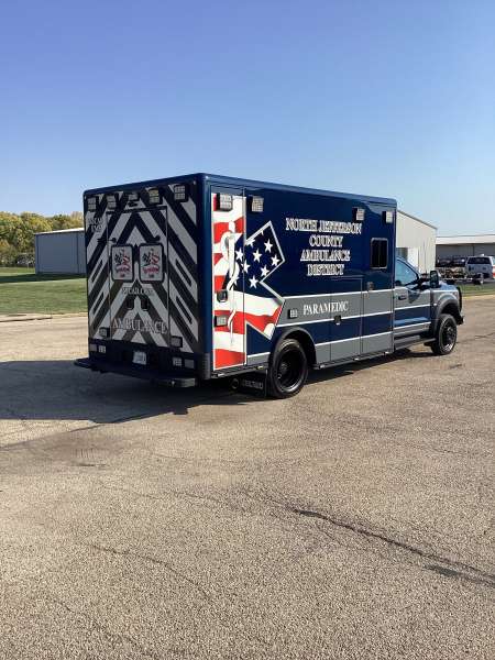 Photo of North Jefferson Ambulance Back Side View