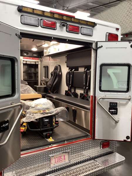 Photo of Kenosha Fire new delivery showcasing the interior of the vehicle with all its features and equipment.