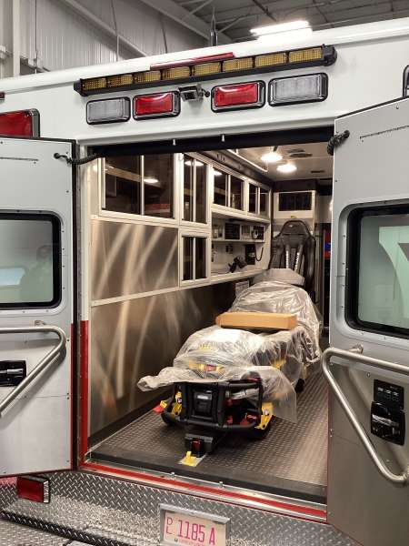 Photo of Kenosha Fire new delivery showcasing the interior of the vehicle with all its features and equipment.