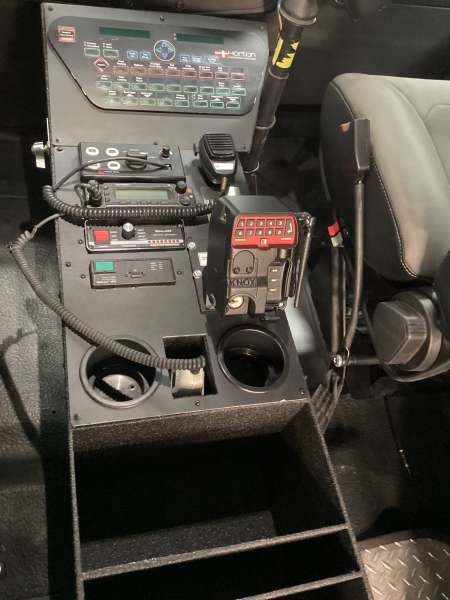 Photo of Kenosha Fire new delivery showcasing the interior of the vehicle with all its features and equipment.