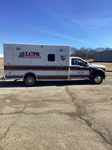 Photo of New Logan County Paramedics Ambulance Outside