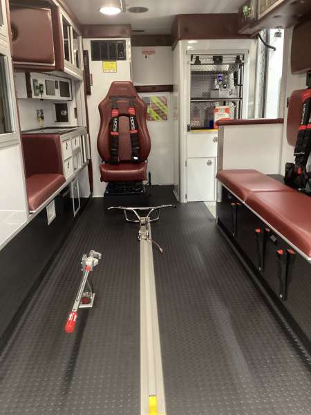 Photo of New delivery of the Luxemburg Rescue Squad-Ambulance interior showcasing various hardware.