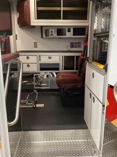 Photo of New delivery of the Luxemburg Rescue Squad-Ambulance interior showcasing various hardware.