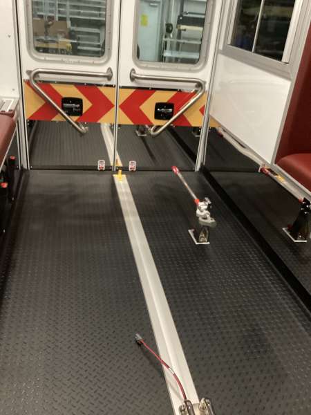 Photo of New delivery of the Luxemburg Rescue Squad-Ambulance interior showcasing various hardware.