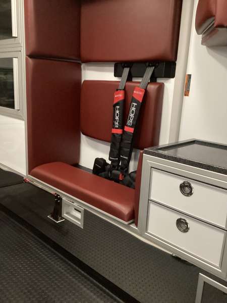 Photo of New delivery of the Luxemburg Rescue Squad-Ambulance interior showcasing various hardware.
