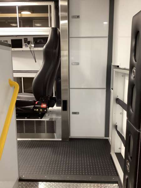 Photo of Fox Lake Fire Department interior shot of the new vehicle showcasing all the available hardware.