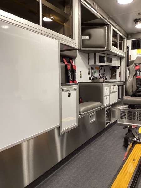 Photo of New Delivery Pleasant Prairie Fire Rescue interior shot showcasing the hardware and components.