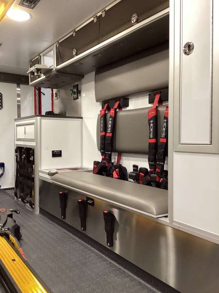 Photo of New Delivery Pleasant Prairie Fire Rescue interior shot showcasing the hardware and components.