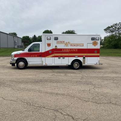 New Delivery Akron-Princeville Ambualnce outdoors