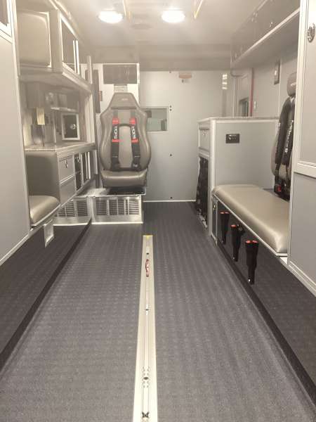Photo of Spring Grove fire Department New Delivery interior shot showcasing cabinets and hardware.