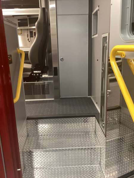 Photo of Spring Grove fire Department New Delivery interior shot showcasing cabinets and hardware.