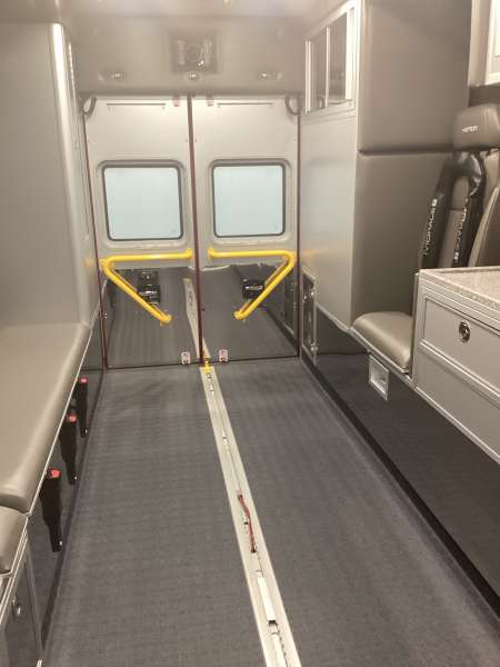 Photo of Spring Grove fire Department New Delivery interior shot showcasing cabinets and hardware.