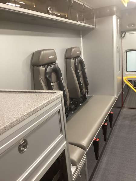 Photo of Spring Grove fire Department New Delivery interior shot showcasing cabinets and hardware.